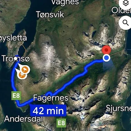 度假居 House With Charm, Valley With Lots Of Northern Lights, Breivikeidet 特罗姆瑟