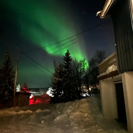 House With Charm, Valley With Lots Of Northern Lights, Breivikeidet