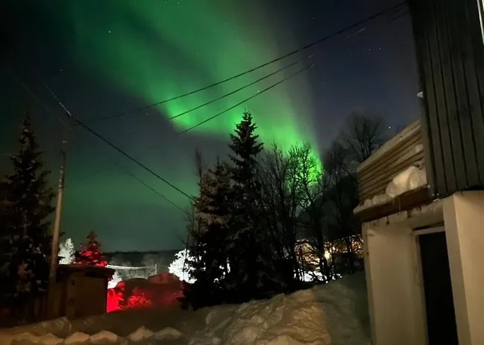 House With Charm, Valley With Lots Of Northern Lights, Breivikeidet