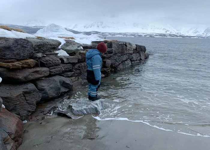 House With Charm, Valley With Lots Of Northern Lights, Breivikeidet Prázdninový dům